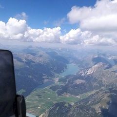 Flugwegposition um 12:07:29: Aufgenommen in der Nähe von 39024 Mals, Südtirol, Italien in 3795 Meter